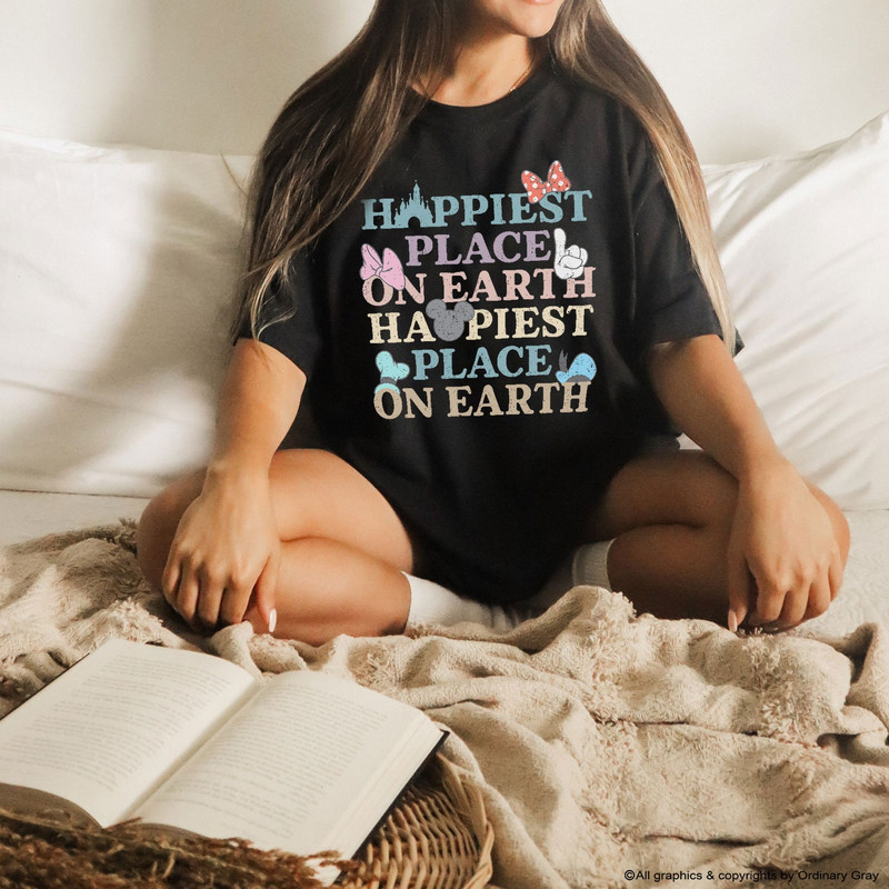 Happiest Place on Earth Shirt Mouse Ears Shirt Magical Place Shirts Theme Park Shirt Retro Vacation Shirt Unisex Shirt - 2.jpg