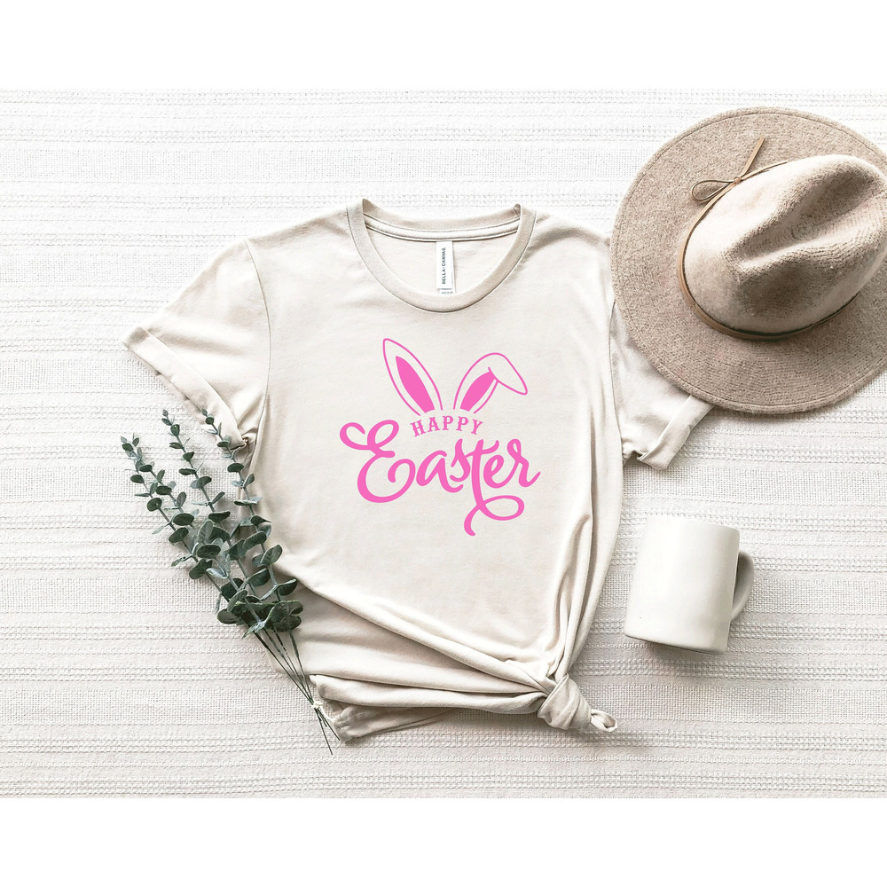 Happy Easter T-Shirt, Easter Bunny Shirt, Easter Graphic tee, Womens Easter Shirt, Mom Shirt, Easter Gift - 1.jpg