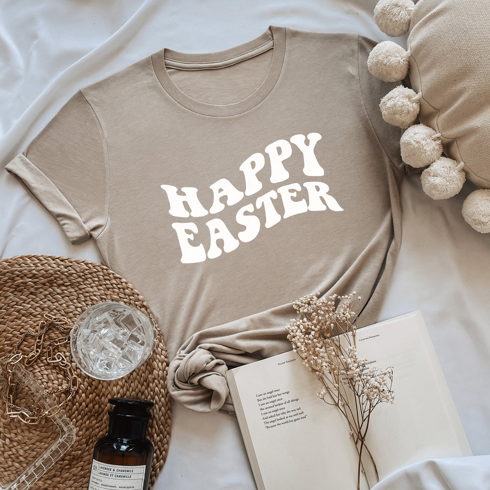 Happy Easter T-Shirt, Easter Bunny Shirt, Easter Graphic tee, Womens Easter Shirt, Mom Shirt, Easter Gift - 2.jpg