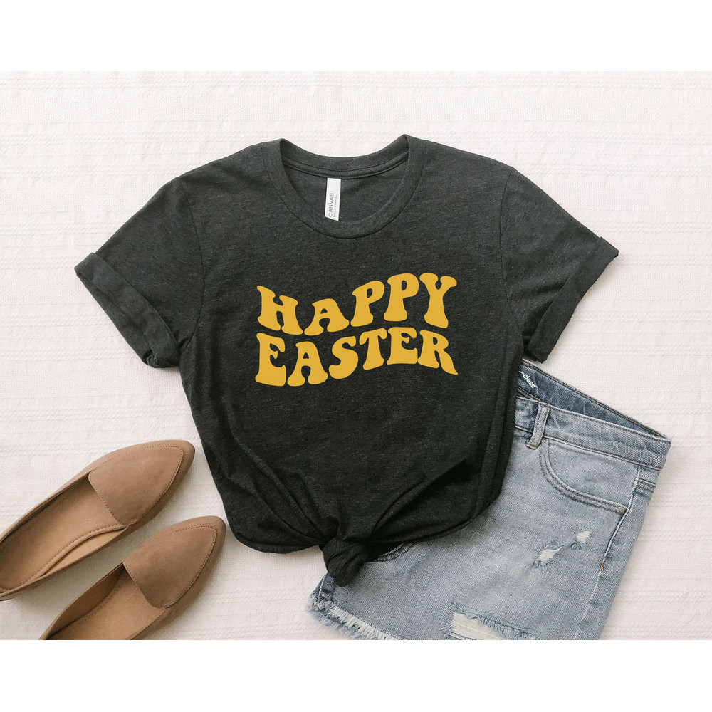 Happy Easter T-Shirt, Easter Bunny Shirt, Easter Graphic tee, Womens Easter Shirt, Mom Shirt, Easter Gift - 3.jpg