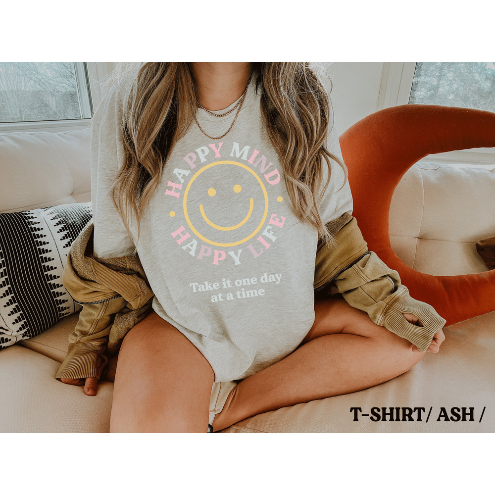Happy Mind Happy mind T shirt, Aesthetic t shirt, graphic tee, Tumblr tshirt, Trendy Oversized - 3.jpg