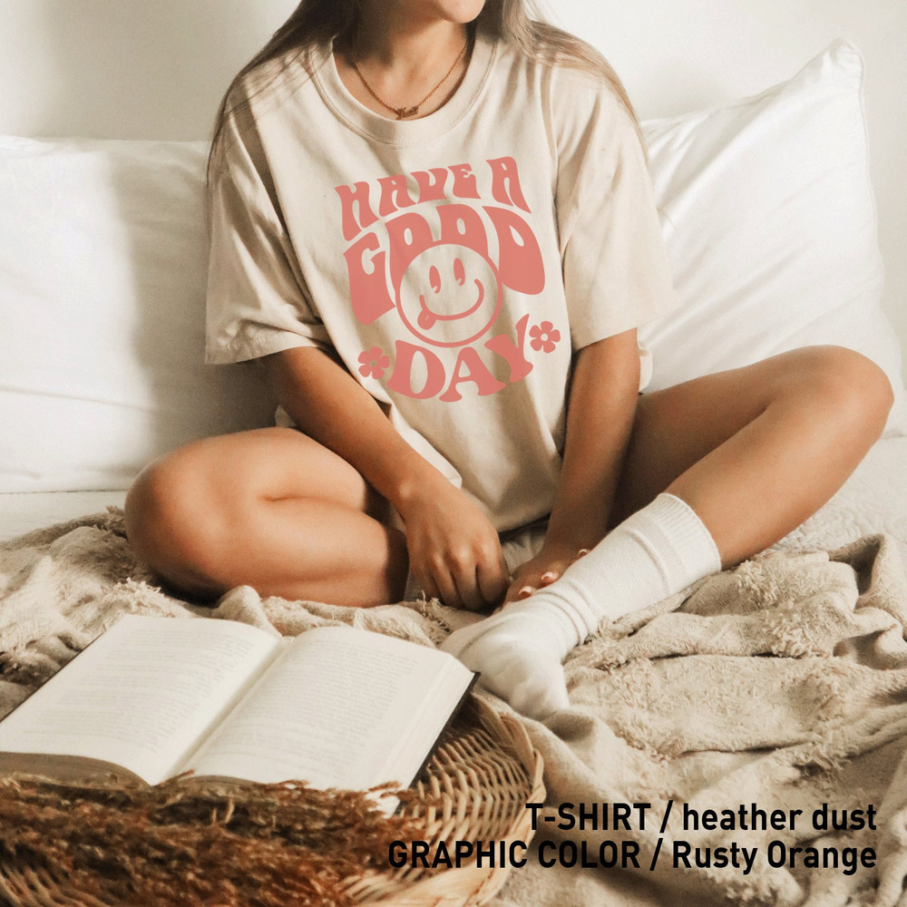 Have a Good Day Graphic Tshirt, Retro Smile Face,Happy Face TSHIRT, Words on Back Trendy Shirt, Preppy T-shirt Aesthetic VSCO Tshirt - 3.jpg