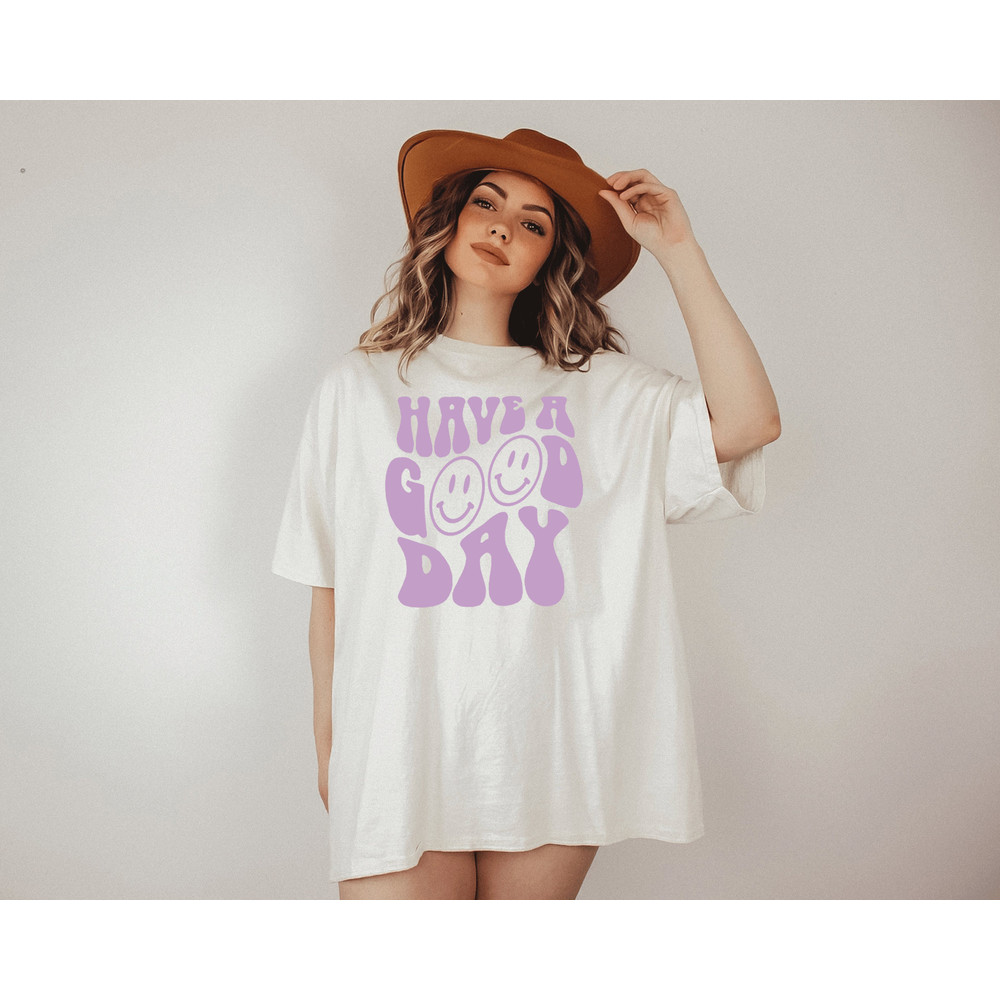 Have a Good Day Graphic Tshirt, Retro Smile Face,Happy Face TSHIRT, Words on Back Trendy Shirt, Preppy T-shirt Aesthetic VSCO Tshirt - 2.jpg
