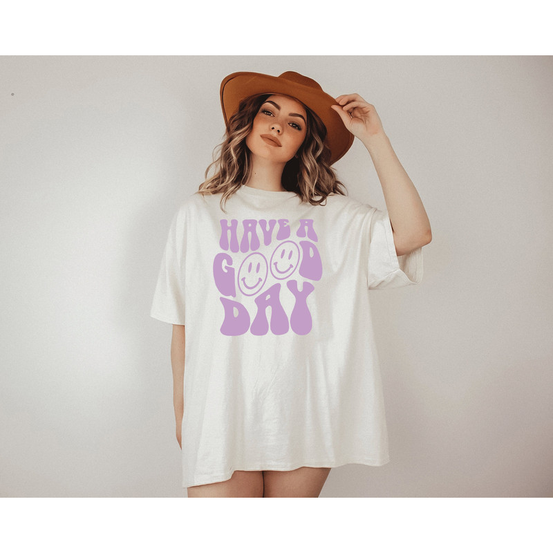 Have a Good Day Graphic Tshirt, Retro Smile Face,Happy Face TSHIRT, Words on Back Trendy Shirt, Preppy T-shirt Aesthetic VSCO Tshirt - 2.jpg