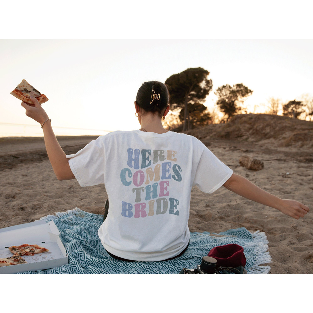 Here Comes the Bride, Bride T-Shirt, Bride T Shirt, Bride Tee, Comfort Colors T Shirt, Bachelorette Party T Shirts, Engagement Gift - 2.jpg