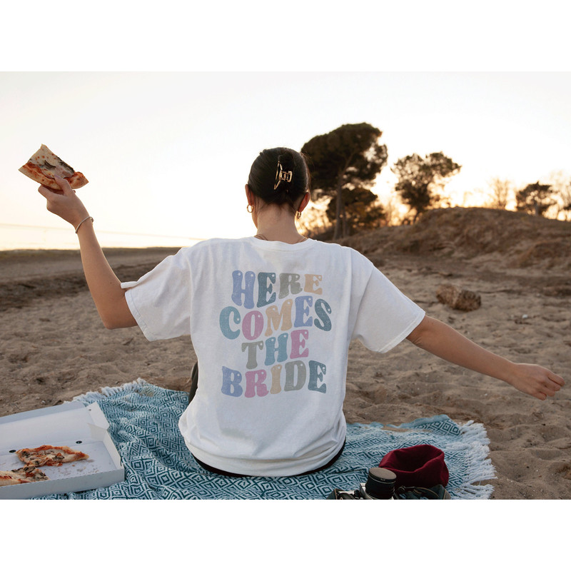 Here Comes the Bride, Bride T-Shirt, Bride T Shirt, Bride Tee, Comfort Colors T Shirt, Bachelorette Party T Shirts, Engagement Gift - 2.jpg