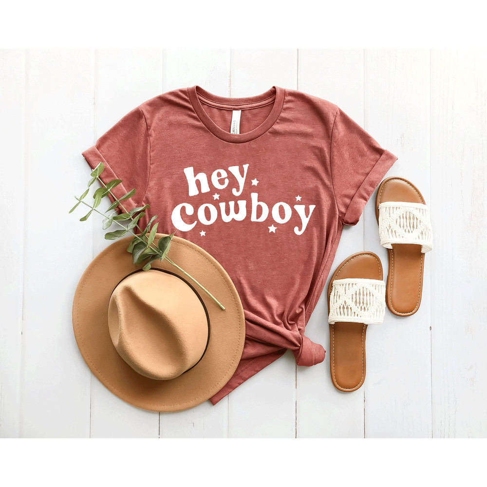 Hey Cowboy Tshirt,  Country Girl Tshirt, Bella Canvas Tshirt, Western Graphic Tee, Cowgirl Shirt - 2.jpg