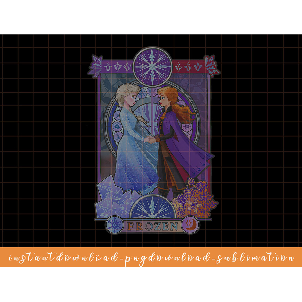 Disney Frozen 2 Elsa Anna Split Geometric Poster png, sublimate, digital download.jpg