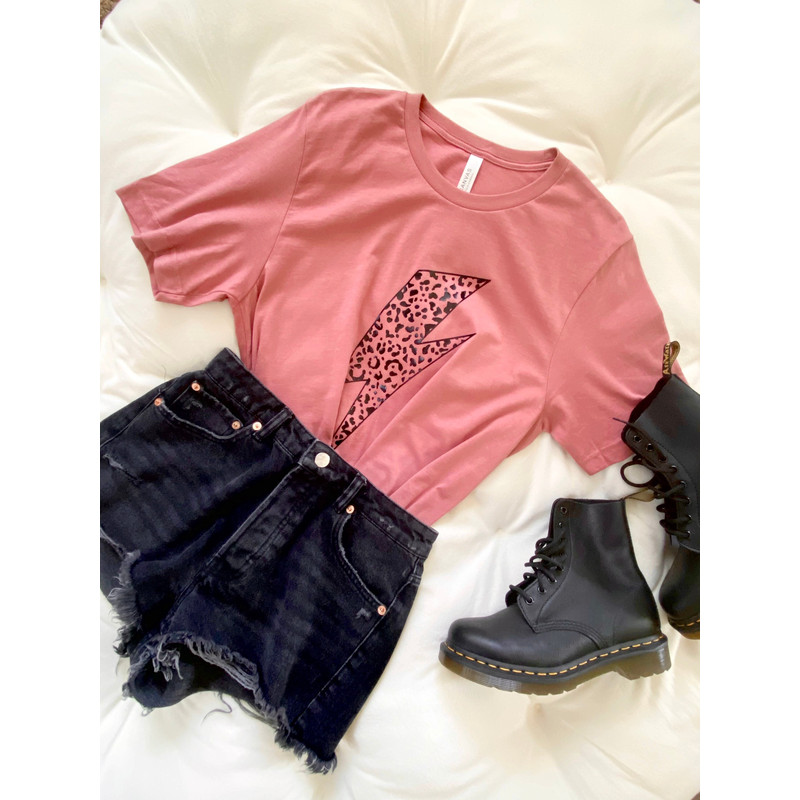 Leopard Lightning Shirt, Lightning Bolt Cheetah shirt, Bolt Cheetah print, Cool mom shirt, bolt tee - 1.jpg
