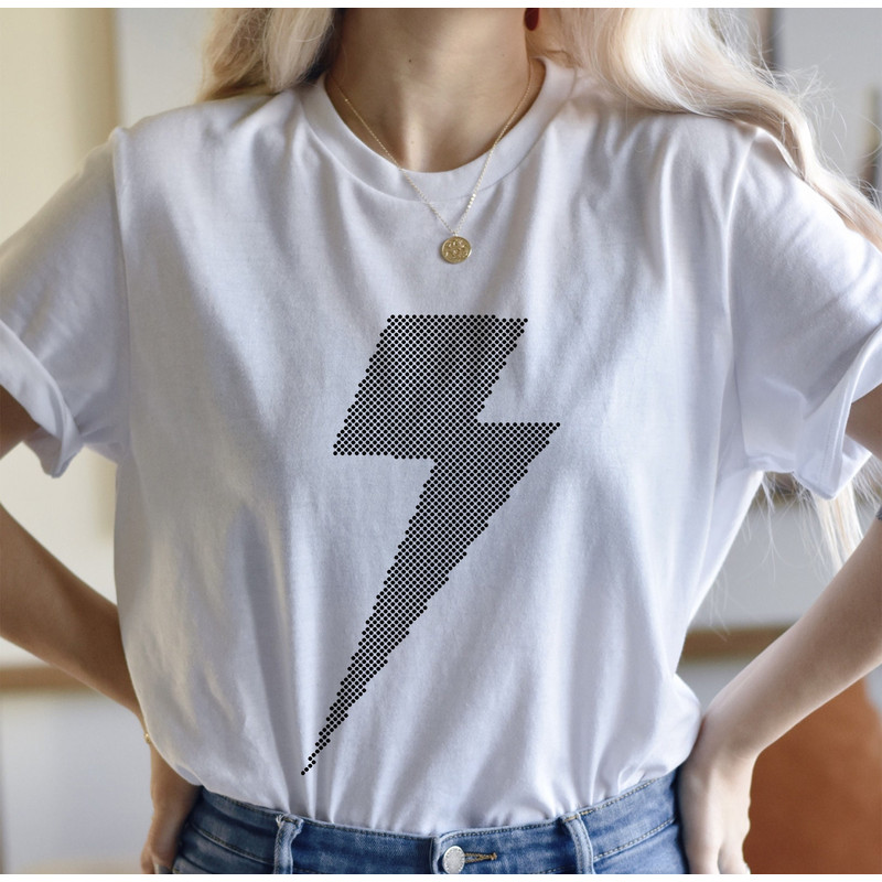 Lightning Bolt Shirt, Custom print color, Girl Power, Womens Month Shirts, Empowered Women, Casual Clothes, Womens Gifts - 2.jpg