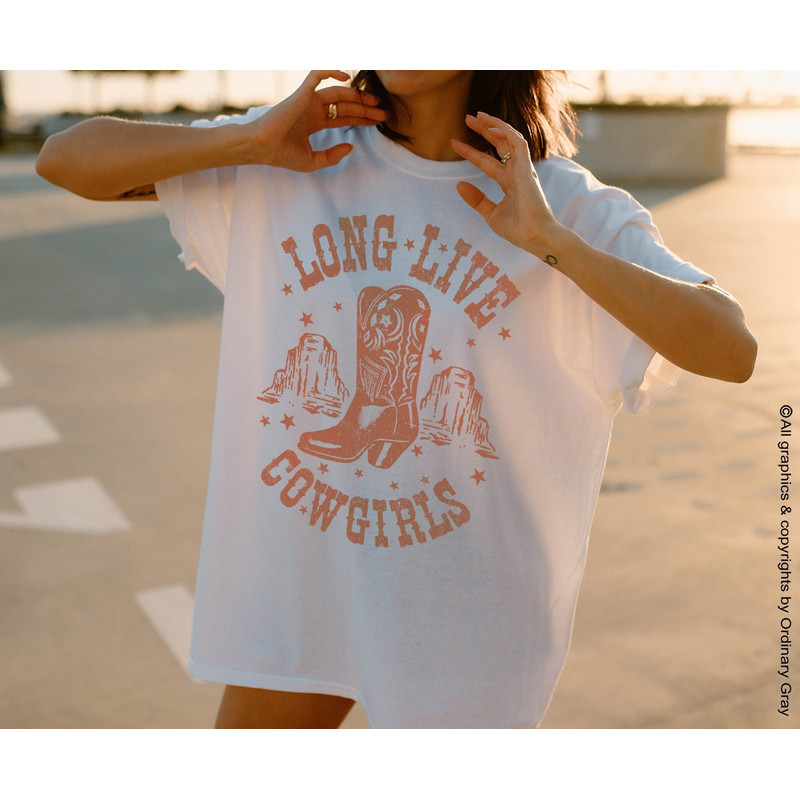 Long Live Cowgirls Western Vibe Shirt, Wild Cowgirl Style Tee, Rodeo Fashion Tee, Texans Desert Apparel, Boho Vibes Tee - 1.jpg