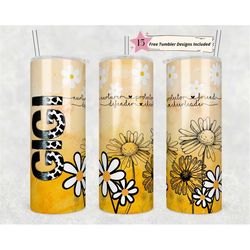 gigi daisy wrap 20oz skinny straight tumbler png