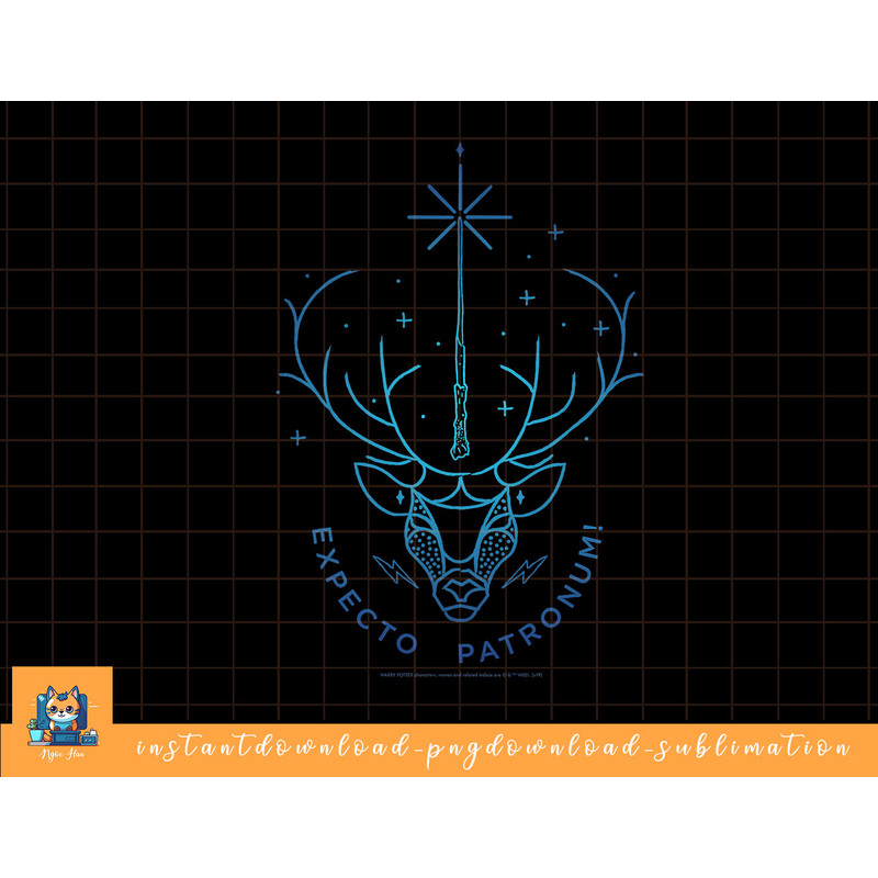 Harry Potter Expecto Patronum Stag Line Art png, sublimate, digital download.jpg
