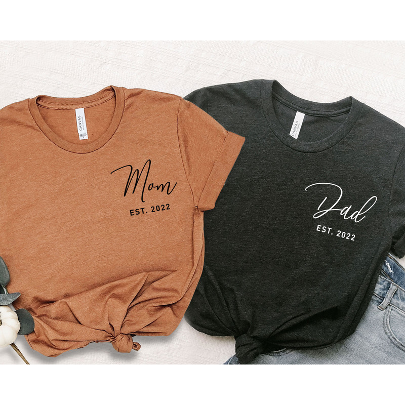 Mom Est Shirt, Dad Est Shirt, Mommy Shirt, Daddy Shirt, Mom Shirt, Mothers Day Shirt, Fathers Day Shirt, Custom Mom Shirt, Custom Dad Shirt - 2.jpg