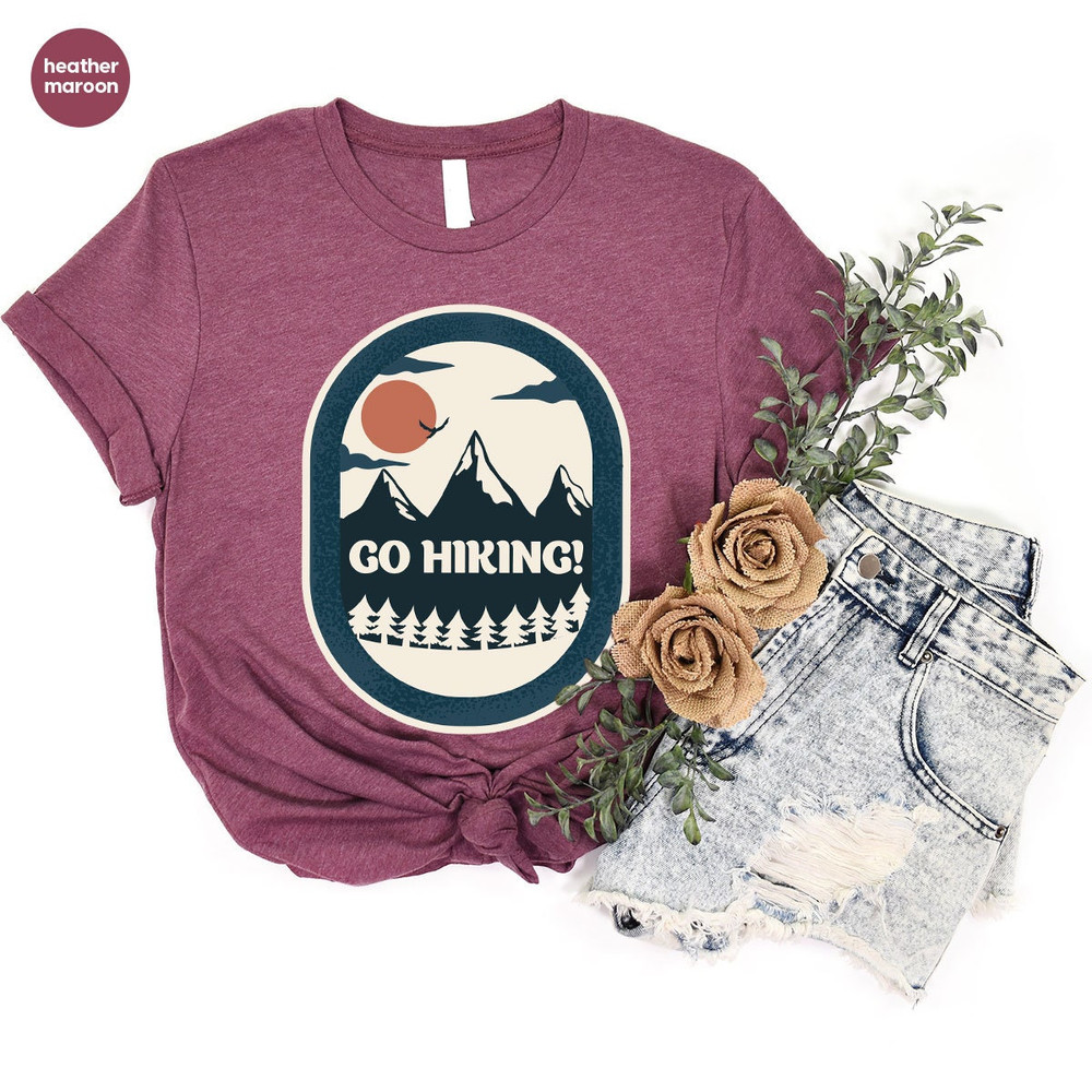 Vacation Vneck Shirt, Adventure T-Shirt, Hiking Shirt, Camping Shirt, Camping Gift, Travel Graphic Tees, Travel Shirt, Nature T-Shirt - 5.jpg