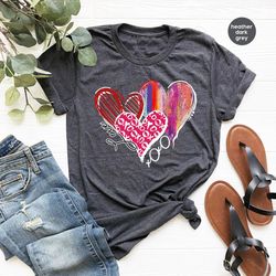 valentine heart shirt, love valentine t-shirt, retro valentines day crewneck sweatshirt, gift for fiancee, couple gifts,