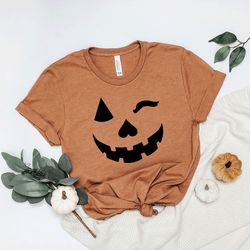 pumpkin shirt, jack-o-lantern, halloween shirt,