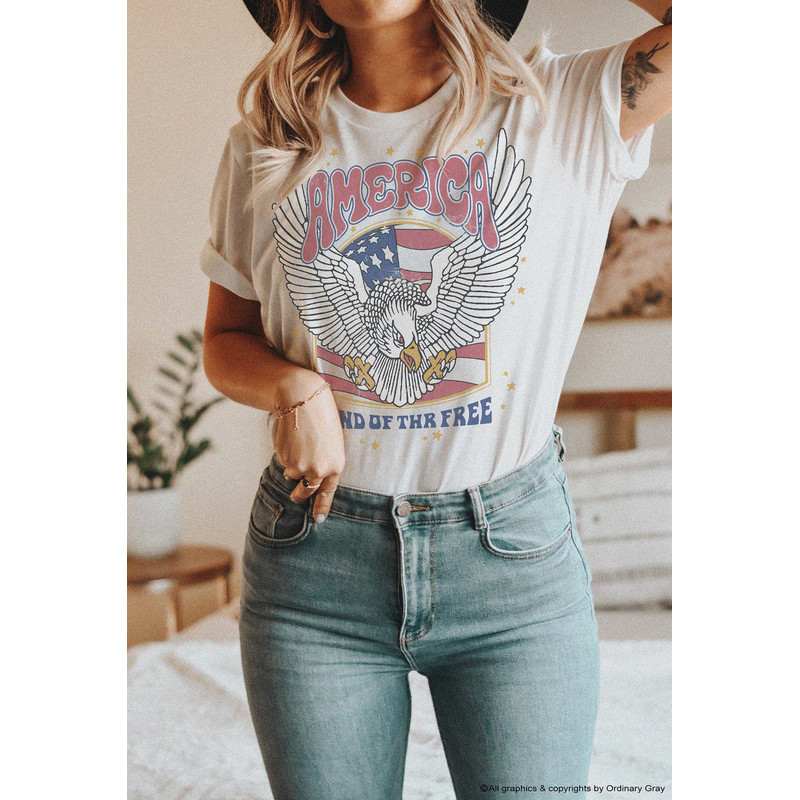 Retro America Shirt, America Land of the free, 4th Of July Shirt, Weekend Lake Shirt, Funny Graphic Tee, Patriotic USA Gift, Unisex Tee, - 1.jpg