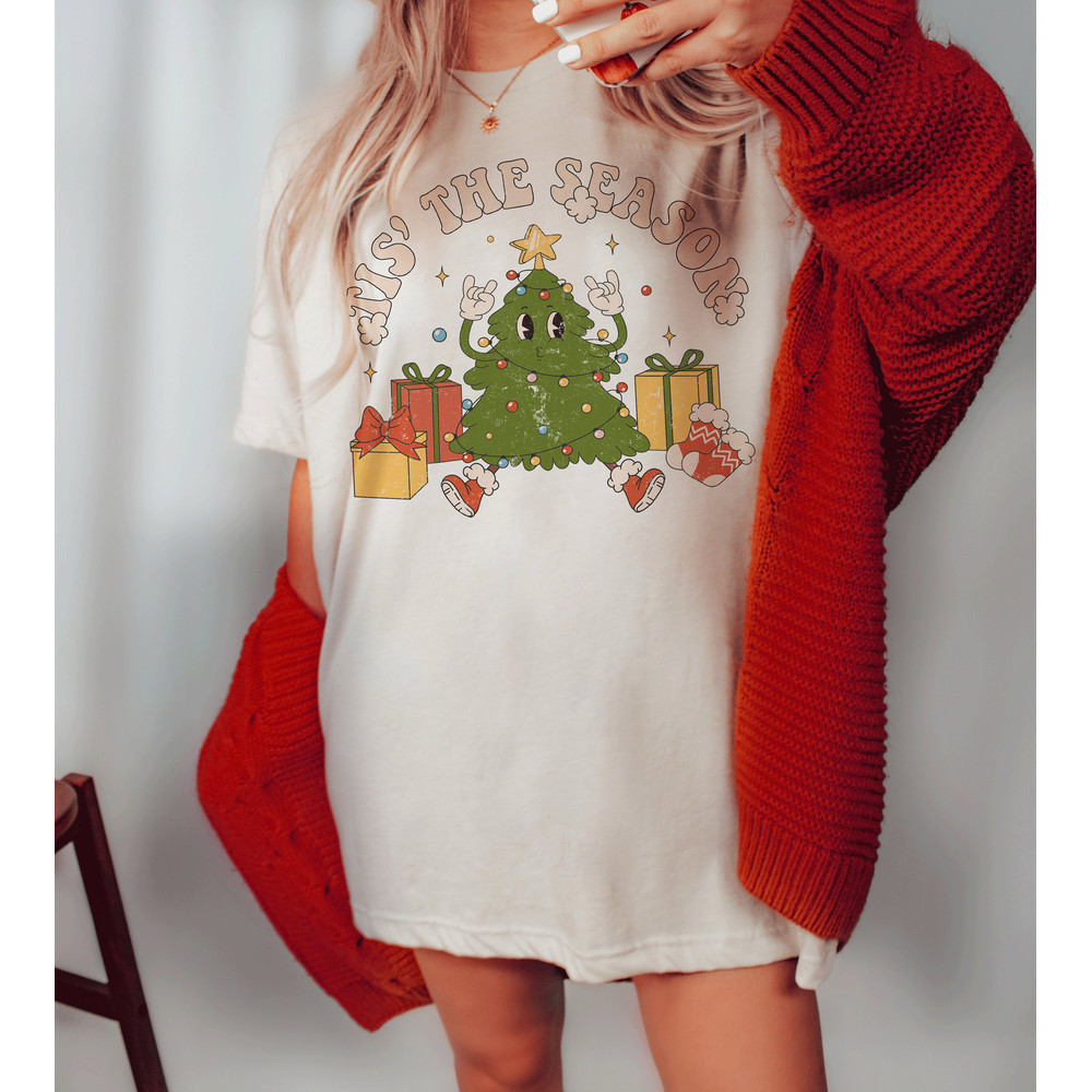 Retro Christmas Shirt, Tis The Season Shirt, Vintage Christmas Shirt, Retro Holiday Shirt, Ugly Sweater Shirt - 2.jpg