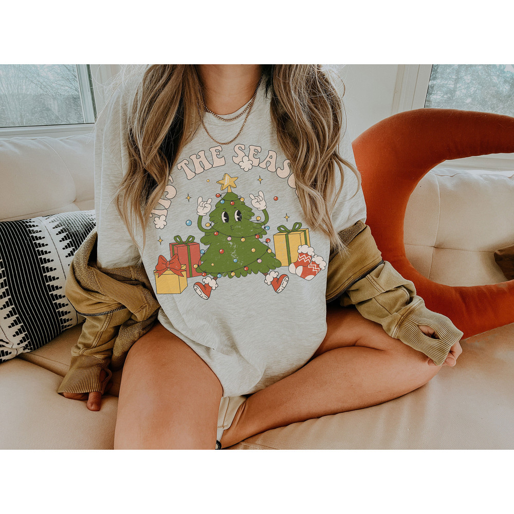 Retro Christmas Shirt, Tis The Season Shirt, Vintage Christmas Shirt, Retro Holiday Shirt, Ugly Sweater Shirt - 3.jpg