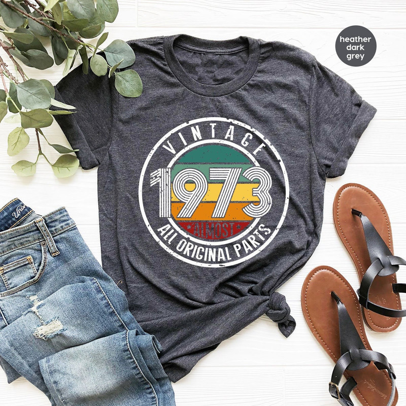 Vintage Birthday Graphic Tee, 1973 Birthday T-Shirt, Customized Birthday Shirt, 50th Birthday Gift, Personalized Gifts, Retro Birthday Shirt - 1.jpg