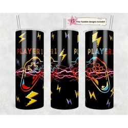 gamer 20oz skinny tumbler print sublimation designs