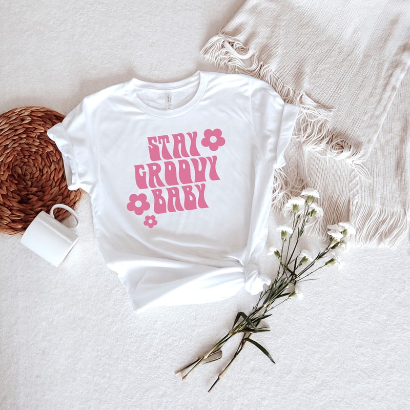 Stay Groovy Tee, Cute T shirt, Cute Shirt, Peace T-Shirt, Hippie Tee, Vintage T-shirt, Unisex Tee, Oversized Tee - 1.jpg