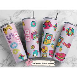 90s kid 20oz skinny tumbler print sublimation designs