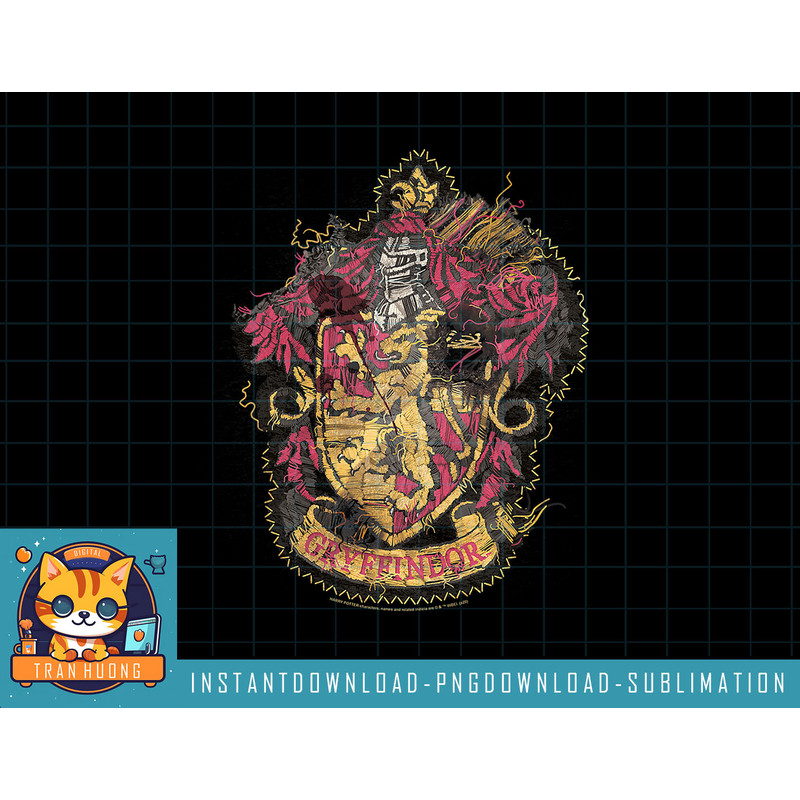 Harry Potter Grffindor Knitted Patch Damaged png, sublimate, digital download.jpg