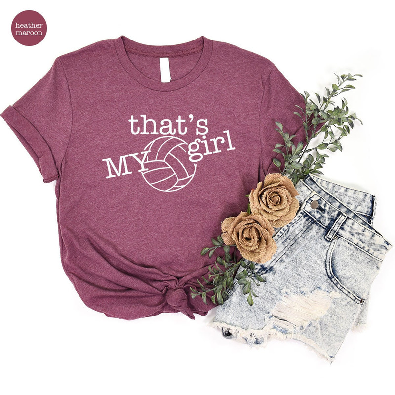 Volleyball Mom Crewneck Shirts, That's My Girl Volleyball Shirt, Funny Cheer Mom Volleyball Graphic Tees, Cheer Mom Volleyball Gifts - 6.jpg