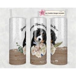 bernese mountain dog mom tumbler wrap -20 oz sublimation