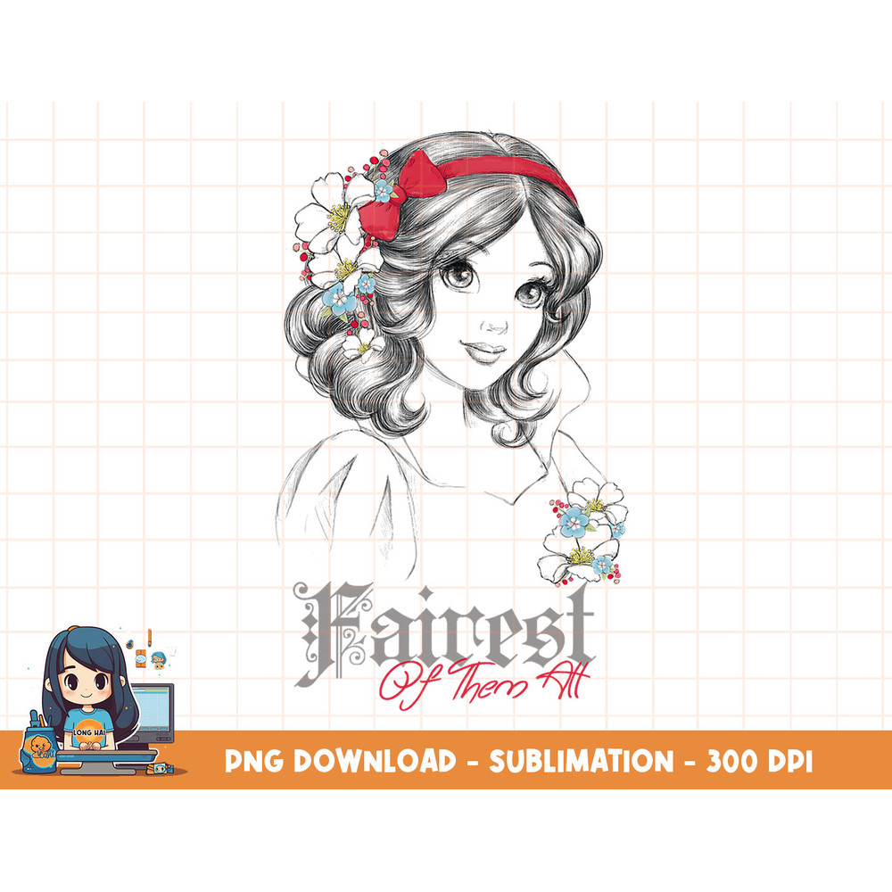 Disney Snow White Fairest Of Them All Modern Princess Sketch png, sublimation, digital print.jpg