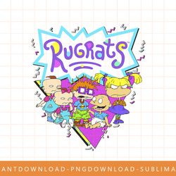 Rugrats Group Shot Retro Geometric Logo png, sublimate, digital print