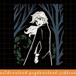 disney frozen 2 elsa forest abstract poster png, sublimate, digital download