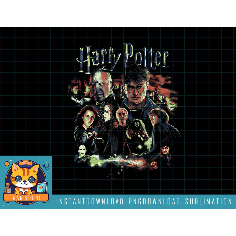Harry Potter Group Shot Distressed png, sublimate, digital download.jpg