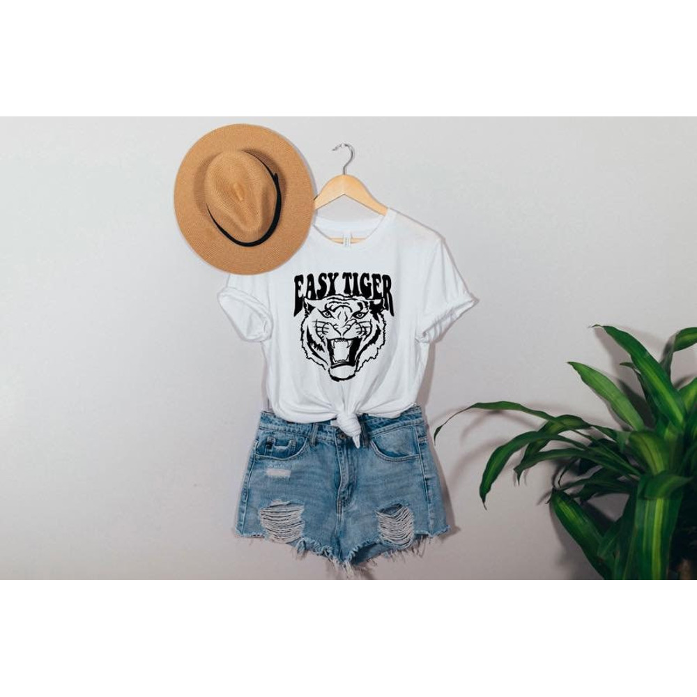 Tiger Shirt, Take It Easy, Easy Tiger Shirts, Graphic Tees, Animal Shirt, Tiger Gift, Tiger Lover, Womens Shirts - 4.jpg