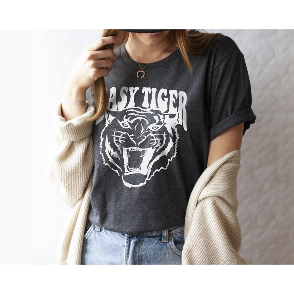 Tiger Shirt, Take It Easy, Easy Tiger Shirts, Graphic Tees, Animal Shirt, Tiger Gift, Tiger Lover, Womens Shirts - 5.jpg
