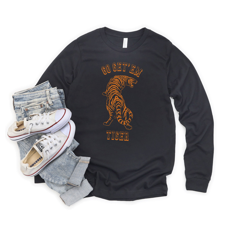 Vintage Tiger Long sleeve Shirt, Go get em tiger sweatshirts, Easy Tiger Shirt, Game day shirts, Chinese Tiger Art Tee, Tiger Tee - 4.jpg