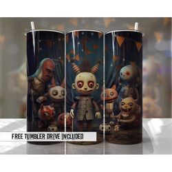 halloween tumbler wrap creepy spooky toys dolls tumbler wrap