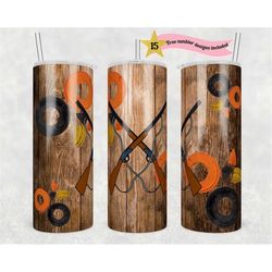 20 oz skinny tumbler sublimation skeet shooting wrap