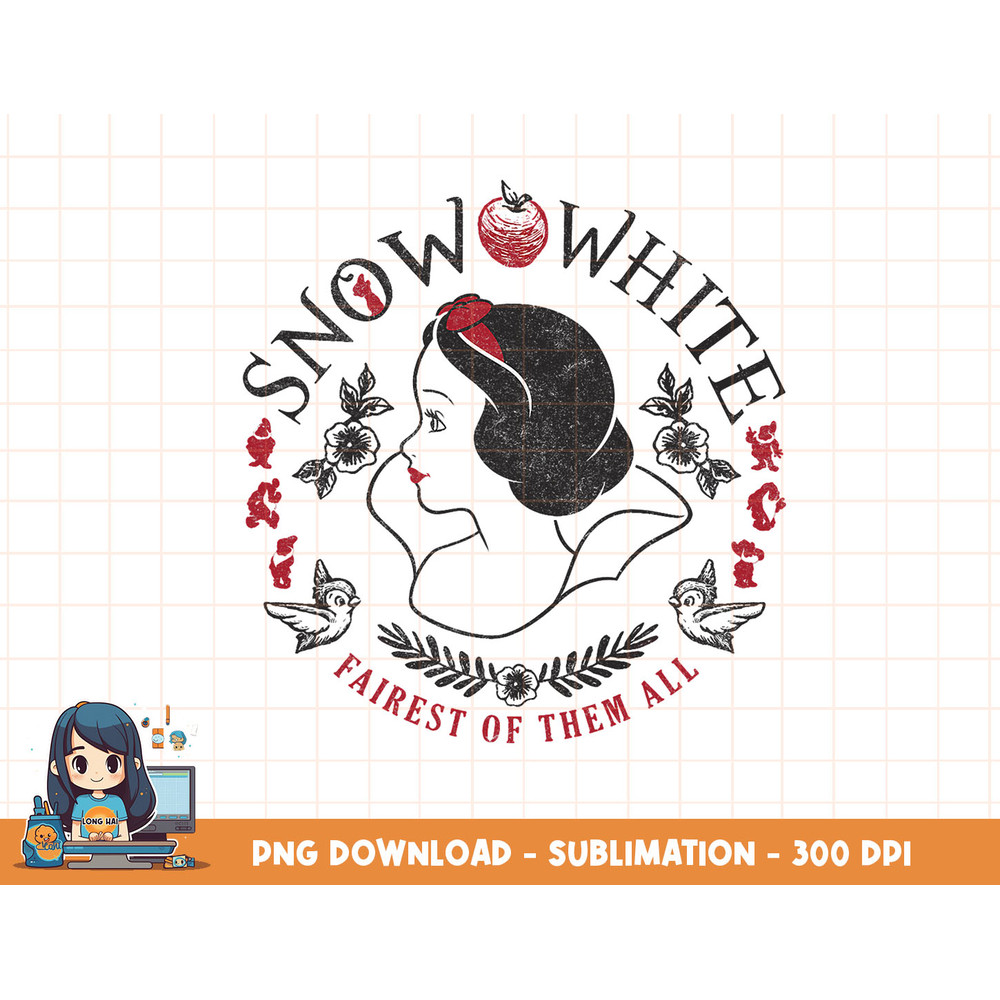 Disney Snow White Fairest Of Them All Profile png, sublimation, digital print.jpg