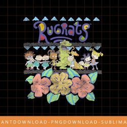 rugrats group shot tropical floral png, sublimate, digital print