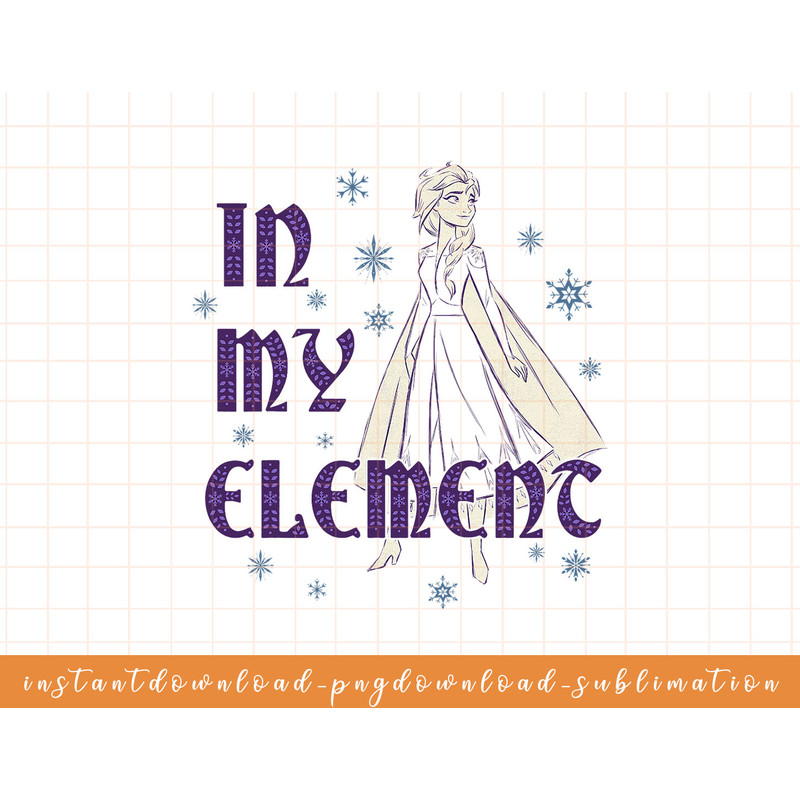 Disney Frozen 2 Elsa In My Element Snowflakes Portrait png, sublimate, digital download.jpg
