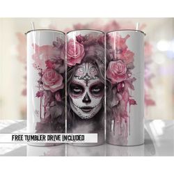 halloween tumbler wrap sugar skull tumbler wraps seamless