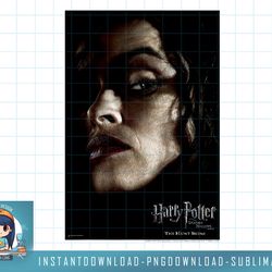 harry potter deathly hallows bellatrix character poster png, sublimate, digital download