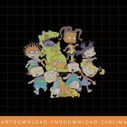 rugrats group shot with reptar portrait png, sublimate, digital print