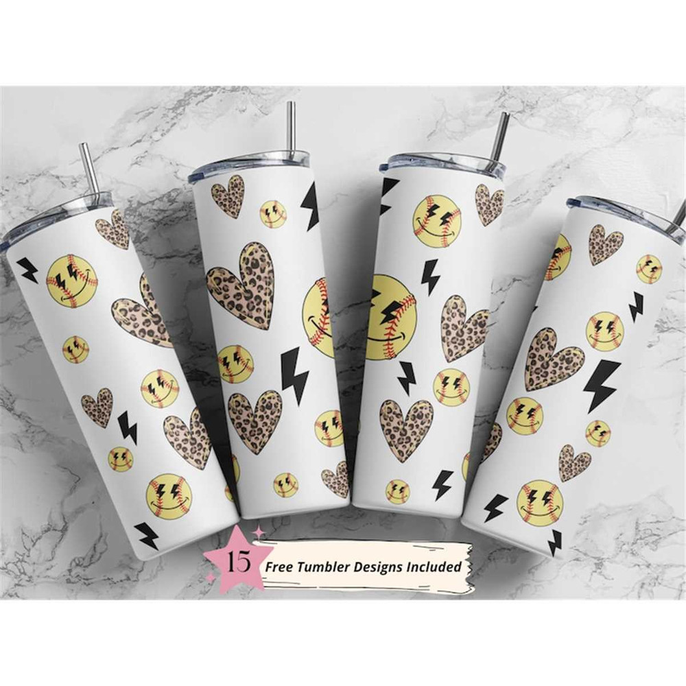 MR-1562023131216-20oz-skinny-tumbler-retro-smile-face-softball-lightning-bolt-image-1.jpg
