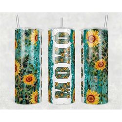 momo sunflower wrap 20oz skinny straight tumbler
