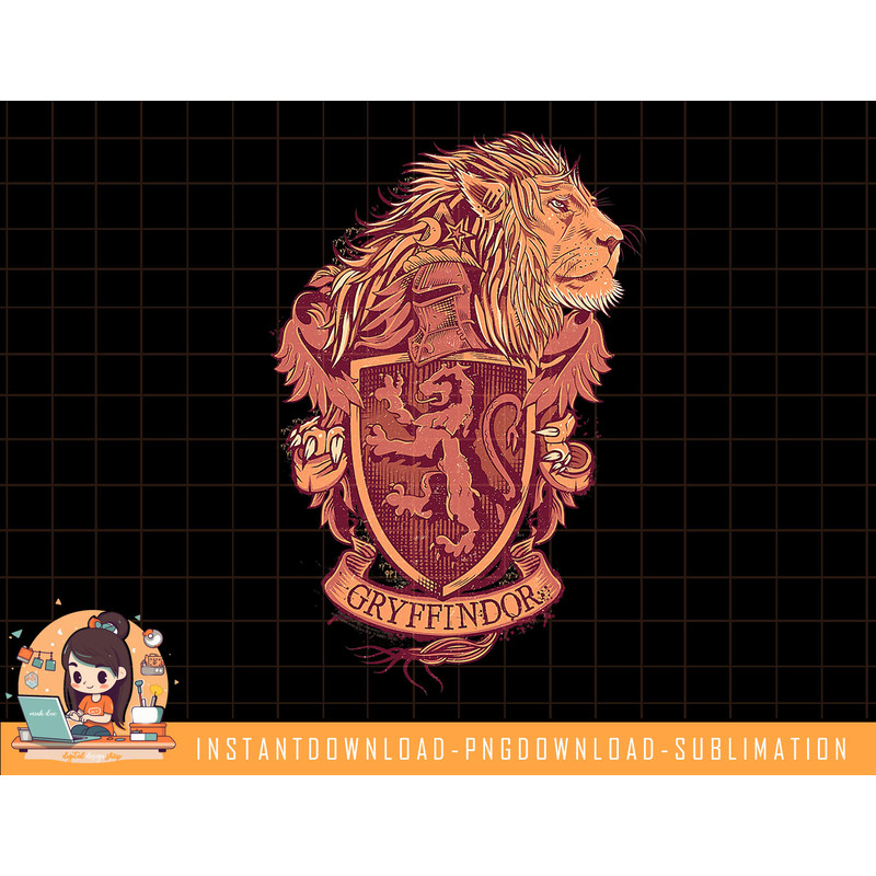 Harry Potter Gryffindor Lion Crest png, sublimate, digital download.jpg