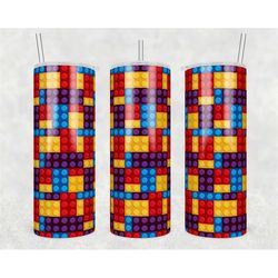 20oz skinny tumbler kids building blocks template straight